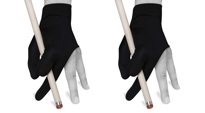 Quality gloves Billiard Fits Either Hand - One Size fits All - Choose Your Color (Black 2 Pack) - Image 1